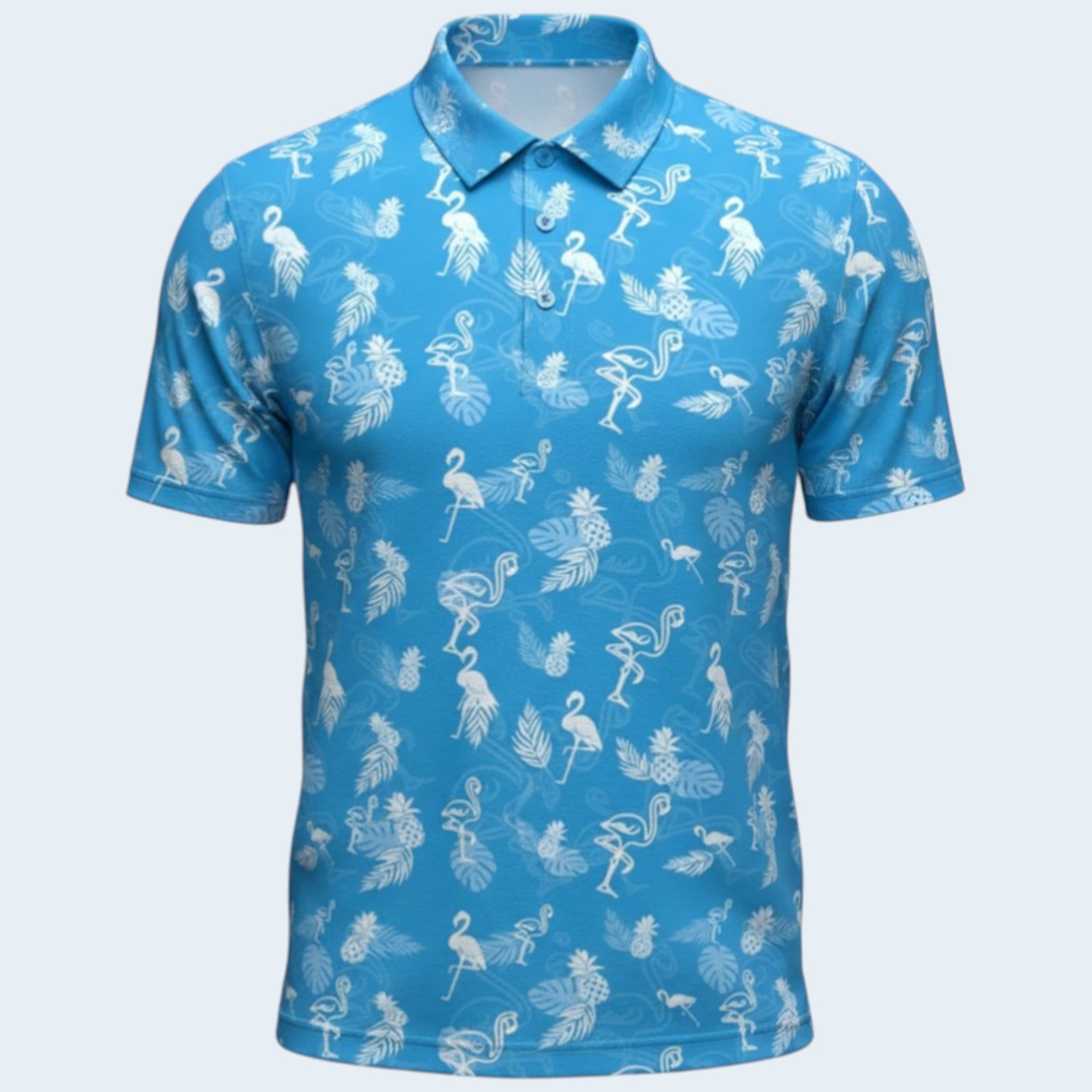 Fiji Flamingo Mens Polo